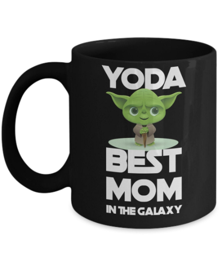 Silver Buffalo Star Wars Yoda Best Mom Ever Ceramic Mug | Holds 20 Ounces |  Toynk Exclusive