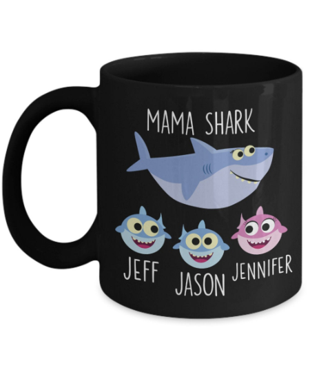 Mommy Shark Gift - Cute Baby Shark Matching Family' Mug