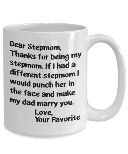 Ogeby Funny Mothers Day Gifts for Stepmom, Lovely Mother's Day Card Gift  from Step Daughter Son, Thank You for Being Mine
