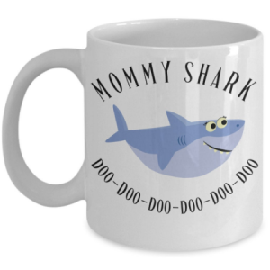 PERSONALISED GIFT TEXT SHARK HALLOWEEN  Mummy Daddy Family Mug Cute Funny Gift 
