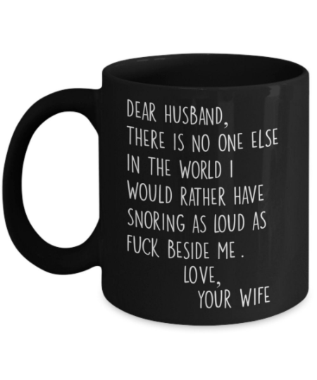Personalized Snoring Mug - Funny Anniversary, Valentines Day Gift for ...