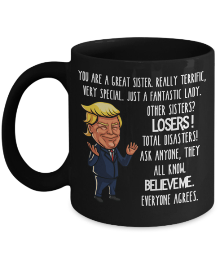 Funny Big Sister Gift Trump Tumbler Mug Stainless Vacuum Insulated