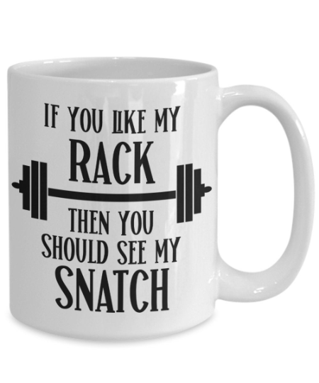 Funny Fitness Mug, Biceps Joke, Hilarious Gift for Gym Goers,  Weightlifters, Happy Birthday Gift for Men or Women Who Lift Weights