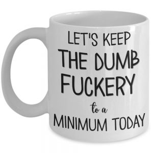 Funny Tumbler for Office, Let's Keep the Dumbfuckery to a Minimum Today 20  oz.