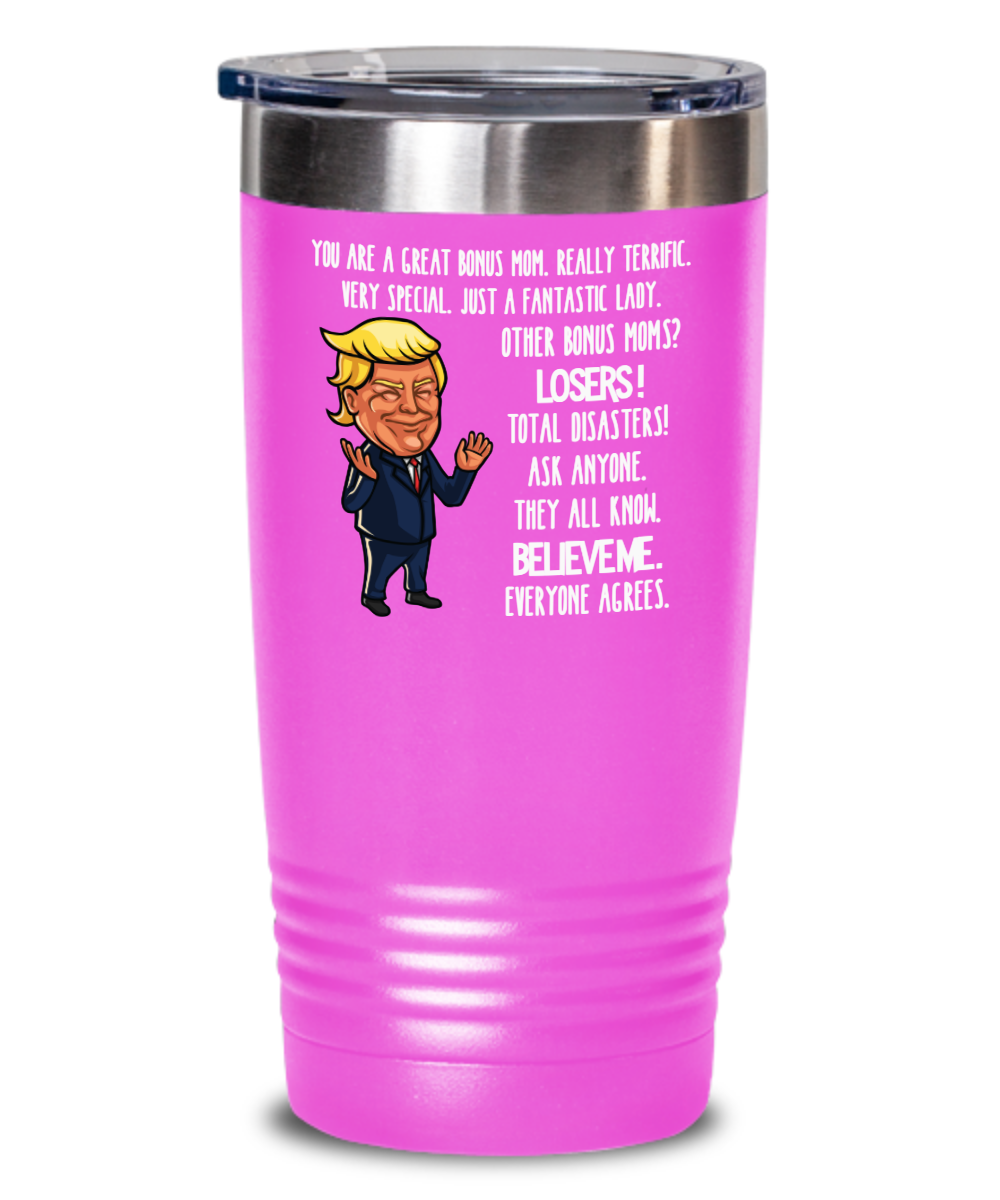 To My Mom Tumbler Cup, Stainless Steel Tumbler, Bonus Mom Gifts