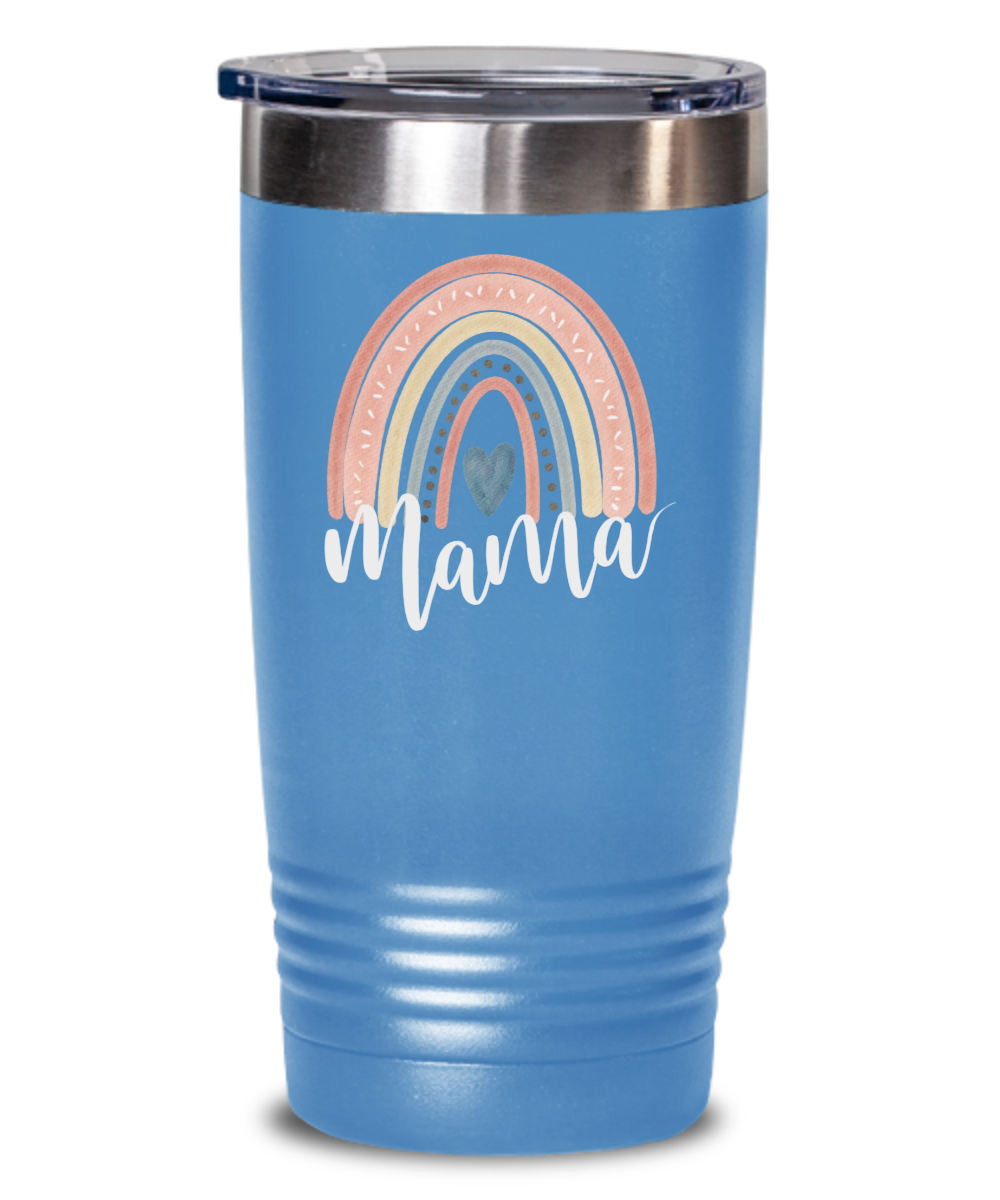 Cute Mama Boho Tumbler Gift For Mom Or Wife - Scandinavian Pastel 