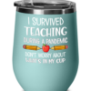 Teacher Wine Tumbler – I Survived Teaching During A Pandemic-6