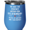 We Have the Perfect Mother-Son Relationship You’re My Mother And I am Perfect Wine Tumbler-1