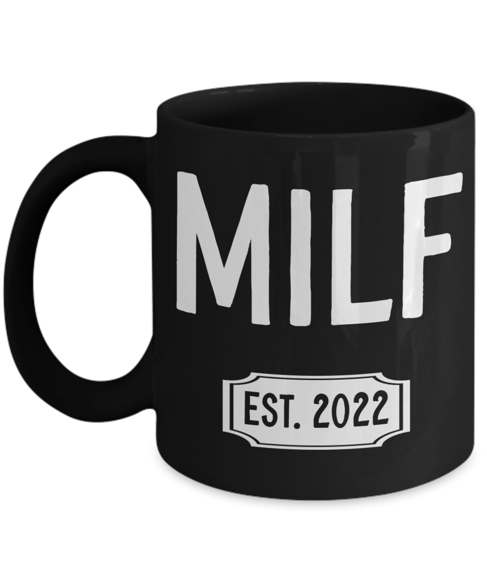 Milf Est 2022 Mug Pregnancy Announcement T For Expecting Mom 